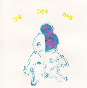 Der Die Das, Gouache on paper by romanian artist Augustin Razvan Radu