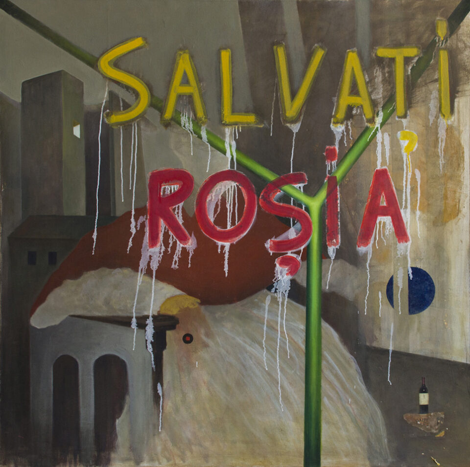 Mixed media on canvas by Romanian artist Augustin Razvan Radu