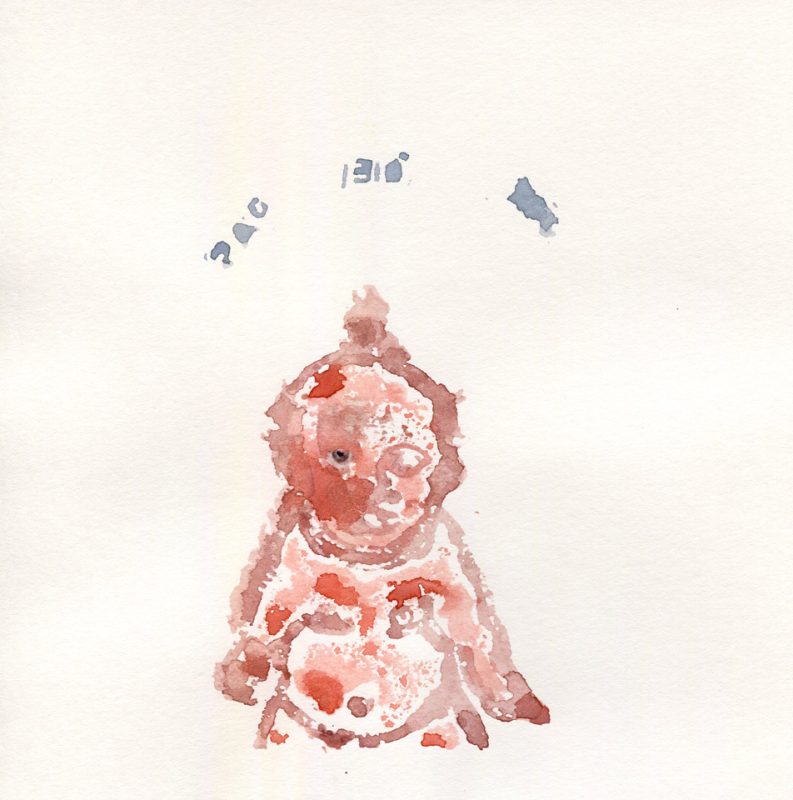 Der Die Das - Gouache on paper by Romanian painter Augustin Razvan Radu