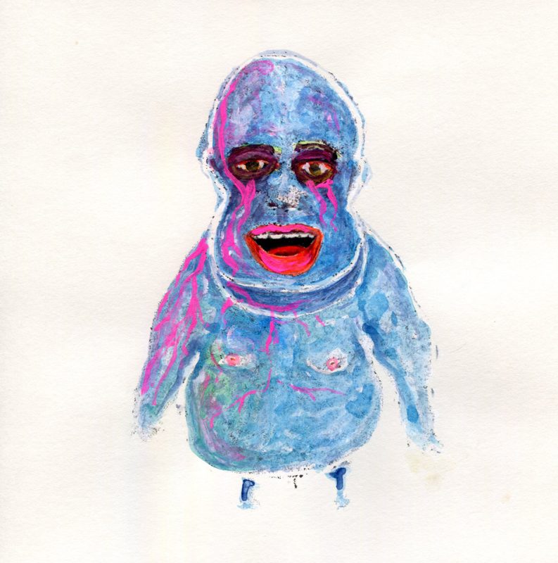 Der Die Das - Gouache on paper by Romanian painter Augustin Razvan Radu