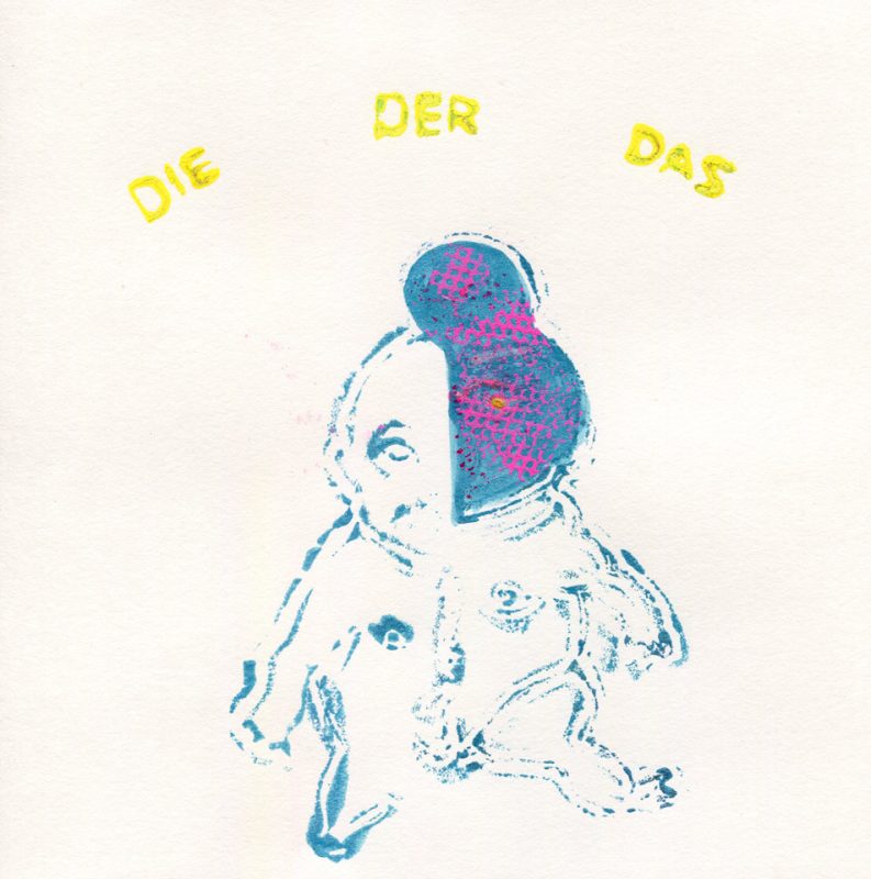 Der Die Das - Gouache on paper by Romanian painter Augustin Razvan Radu