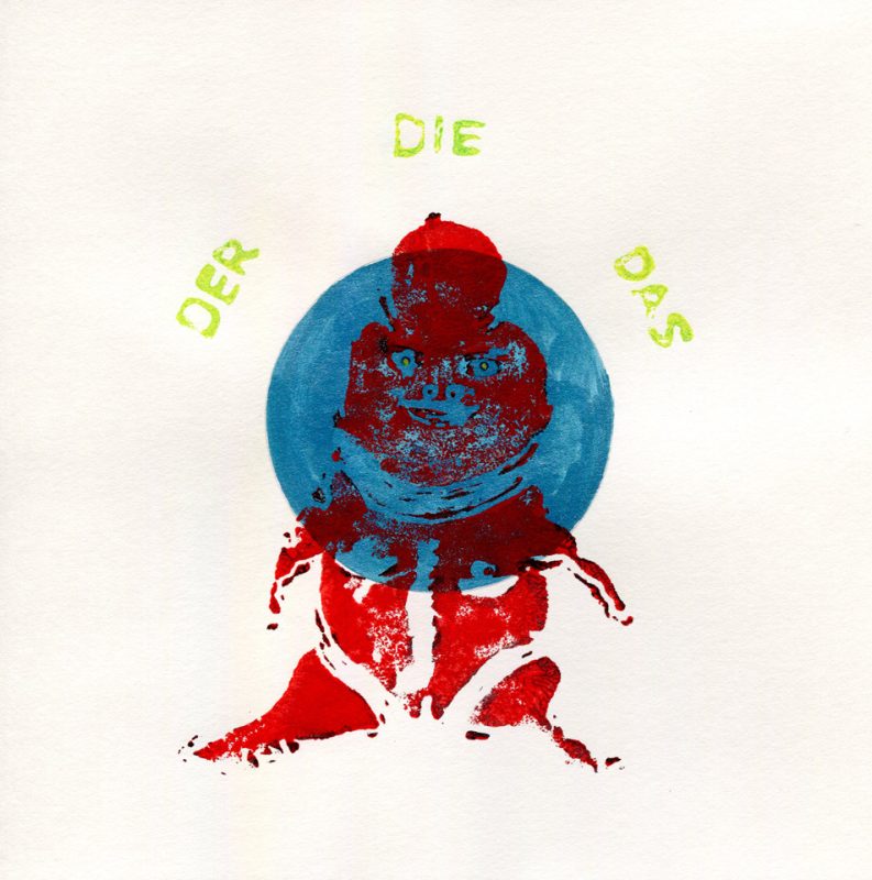 Der Die Das - Gouache on paper by Romanian painter Augustin Razvan Radu