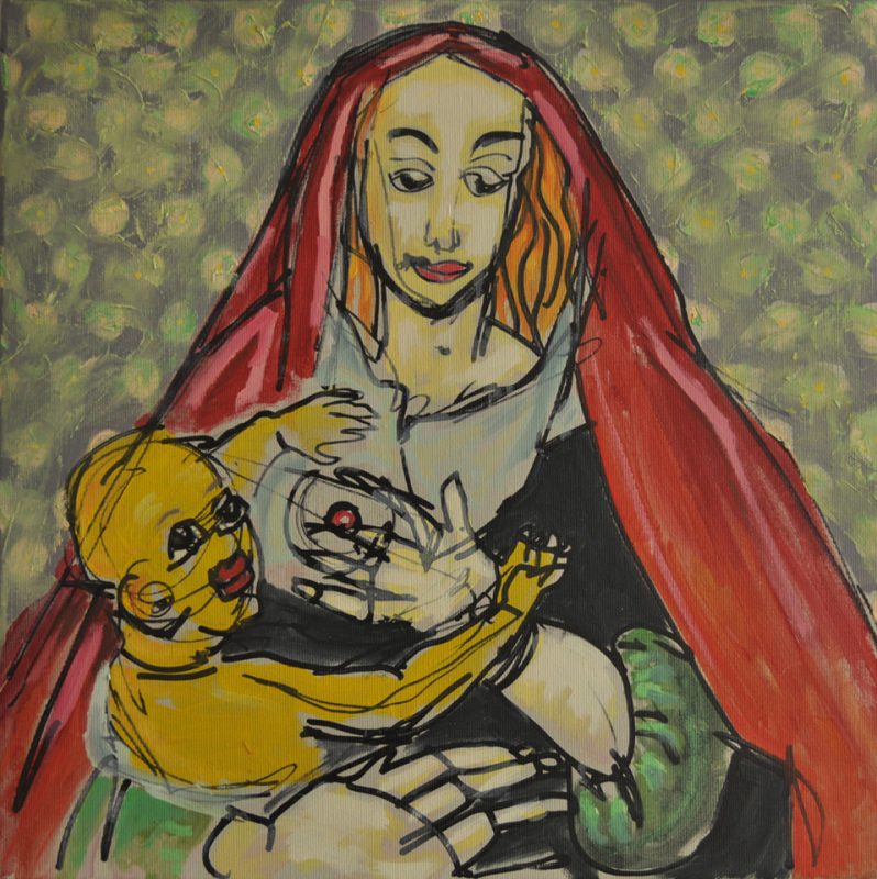 Mixed media on canvas by Romanian artist Augustin Razvan Radu
