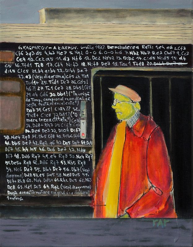 Mixed media on canvas by Romanian artist Augustin Razvan Radu