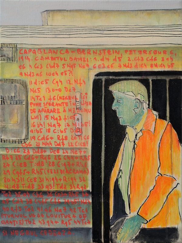 Mixed media on canvas by Romanian artist Augustin Razvan Radu