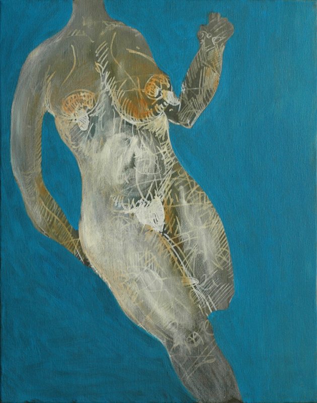 Mixed media on canvas by Romanian artist Augustin Razvan Radu