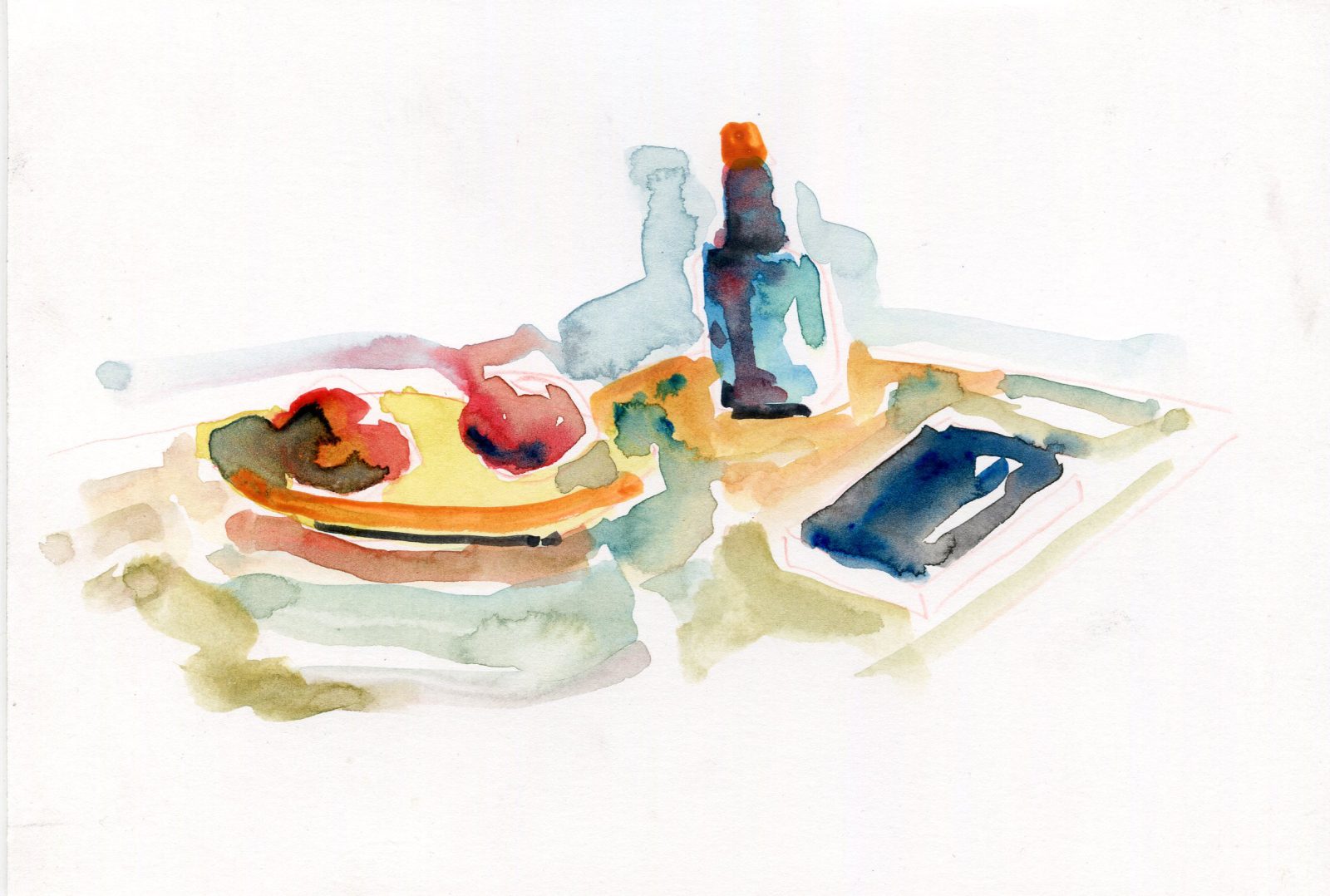 Watercolour on paper by Romanian artist Augustin Razvan Radu