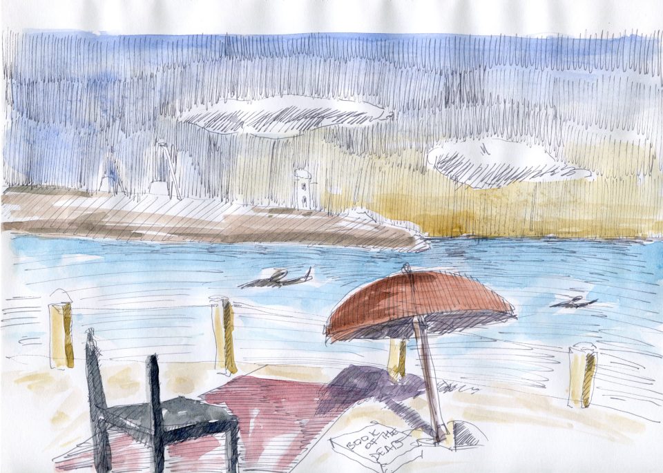 Watercolour on paper by Romanian artist Augustin Razvan Radu