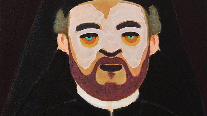 Contemporary oil painting from Priests series by Augustin Razvan Radu
