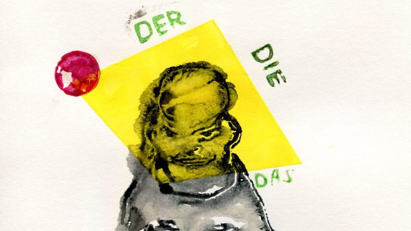 Der Die Das - Gouache on paper by Romanian painter Augustin Razvan Radu