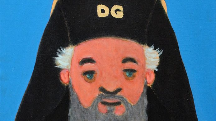 Priest - Oil painting by Romanian painter Augustin Razvan Radu