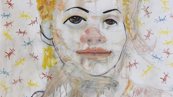 Study for Georgina Rizk - Oil painting by Romanian painter Augustin Razvan Radu