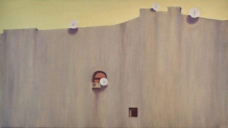 Mirror - Lonely - Oil painting by Romanian painter Augustin Razvan Radu